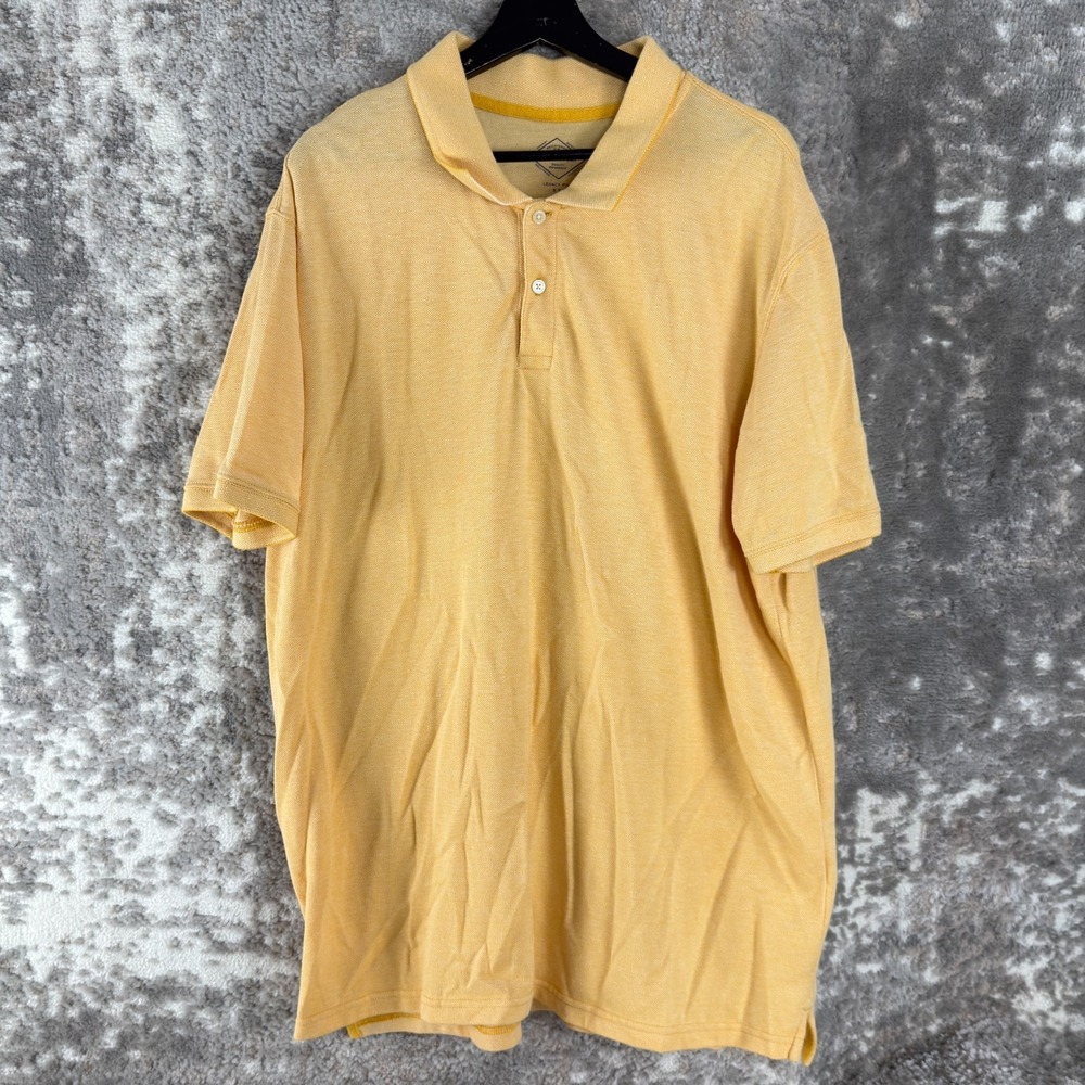 St‎ Johns Bay Size XXL Legacy Polo Minimalist Casual Shirt Yellow Short Sleeve